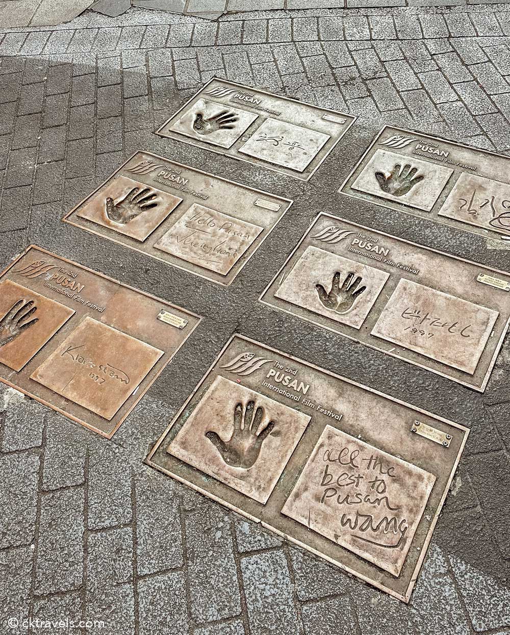 Biff Square Busan golden handprints