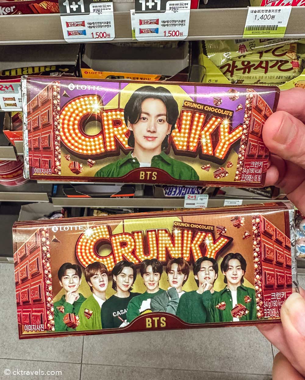 crunky BTS chocolate bar south korea