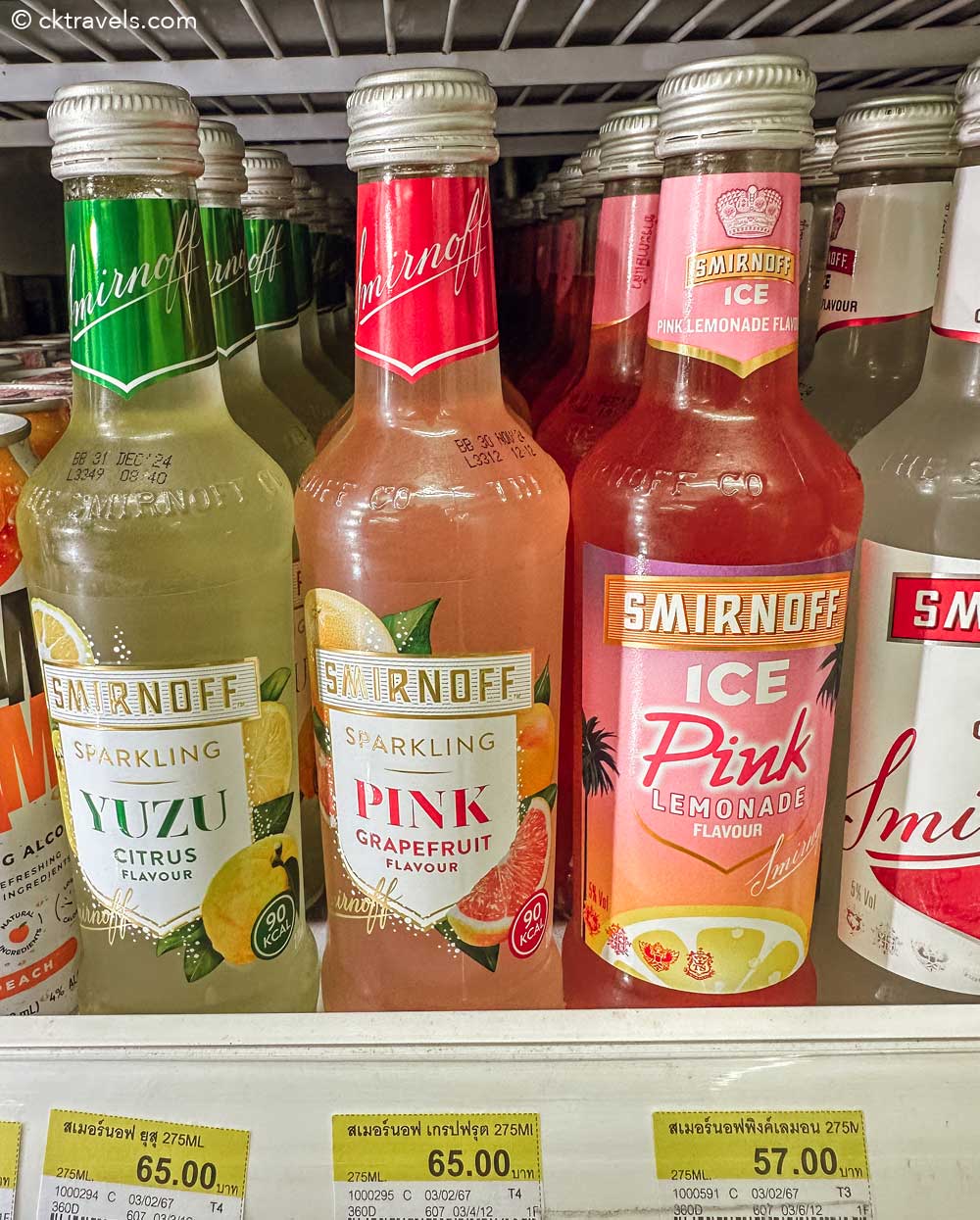 Smirnoff Alcopops in 7-Eleven Thailand (RTDs)