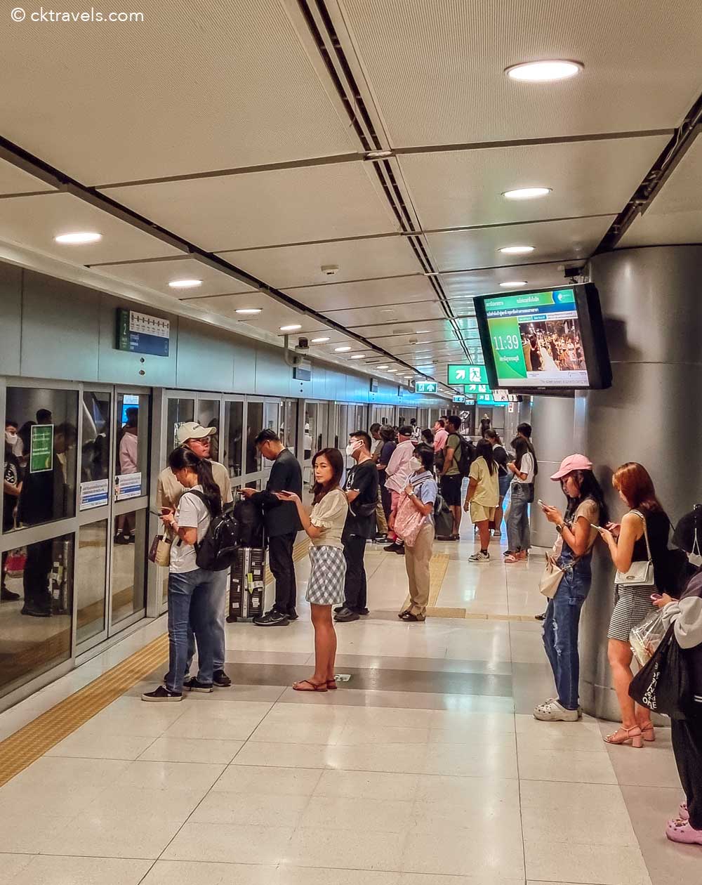 Bangkok Airport Rail Link train at Bangkok Suvarnabhumi Airport
