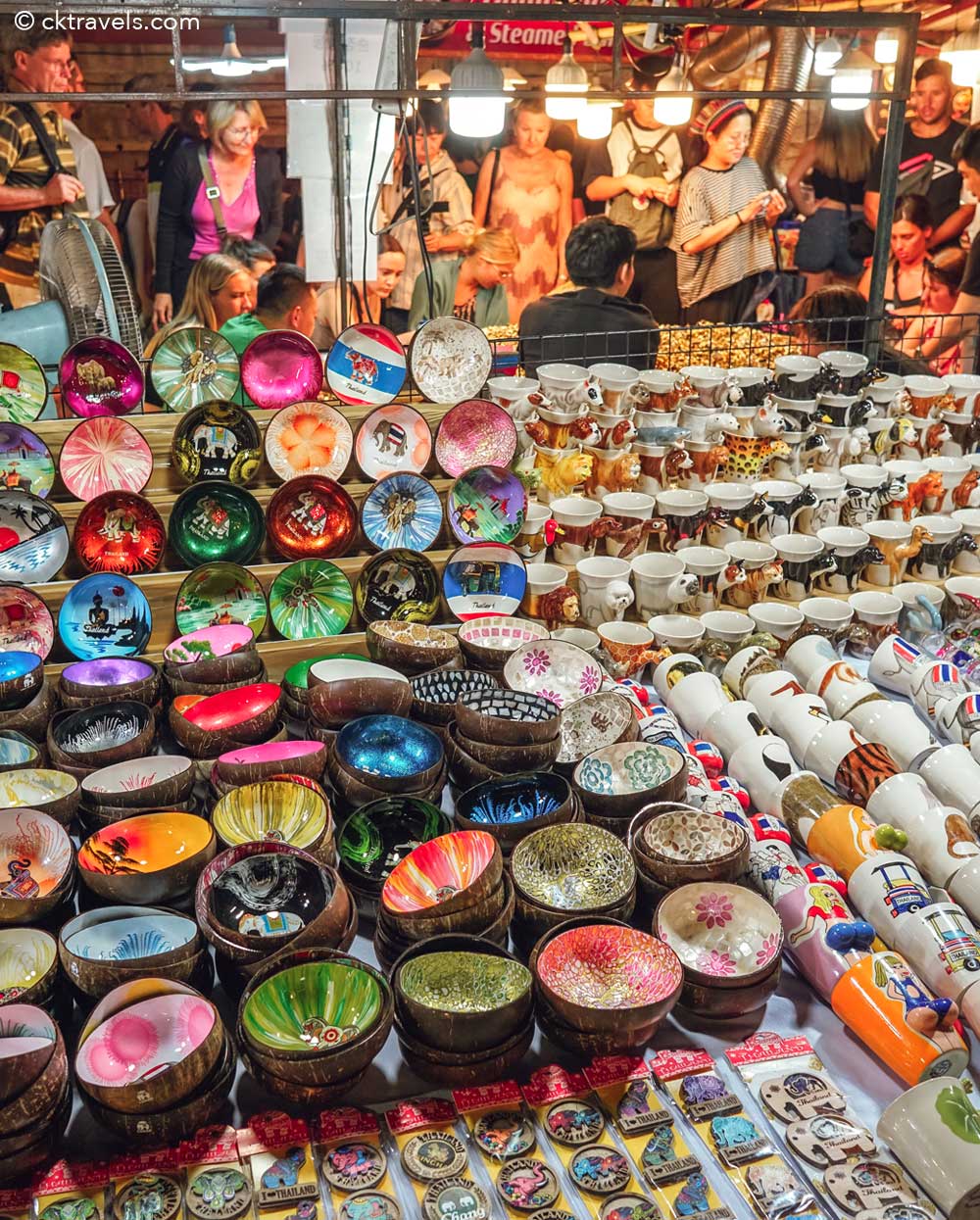 coconut bowls at Chiang Mai Saturday Night Walking Market (Wua Lai)