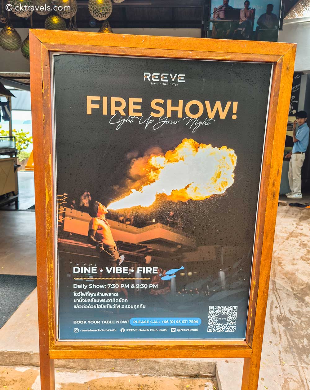 Reeve Beach Club fire show